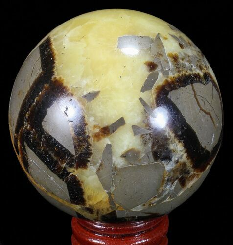 Polished Septarian Sphere - Madagascar #67845
